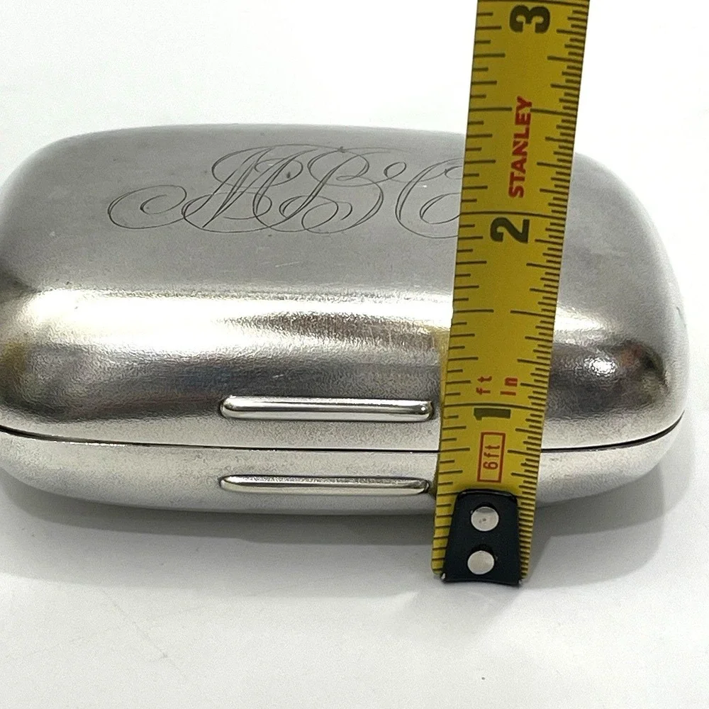 Antique Gorham Silverplate Monogram Travel Soap Box Possibly Late 19th Century